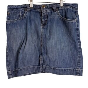 GH Bass & Co Womens Denim Skirt Blue Size 10 A Line Casual Everyday
